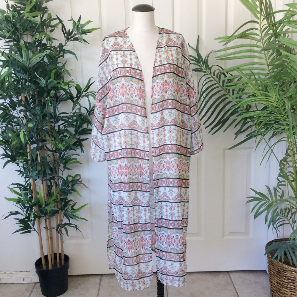 Como Vintage XL Tribal Boho Kimono Duster - Picture 2 of 8